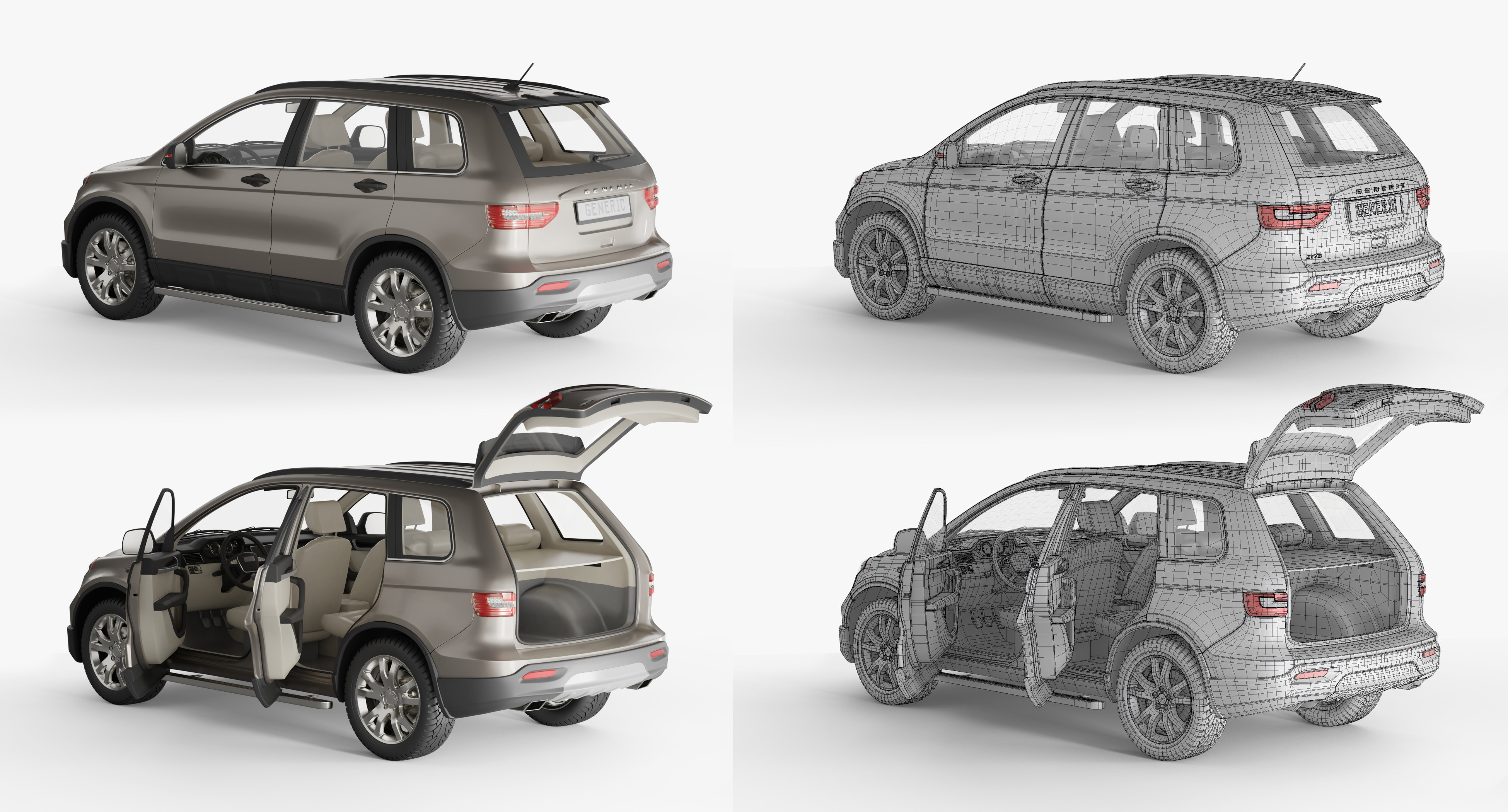 Generic SUV ZYX0 snow covered and wrecked preview image 6